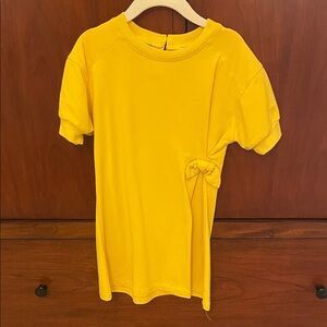 Bright Yellow T-Shirt with Side Knot